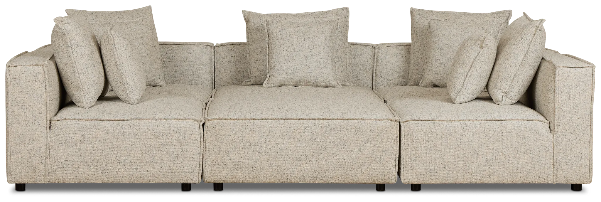Tatum Beige Fabric 6-piece Modular Sectional