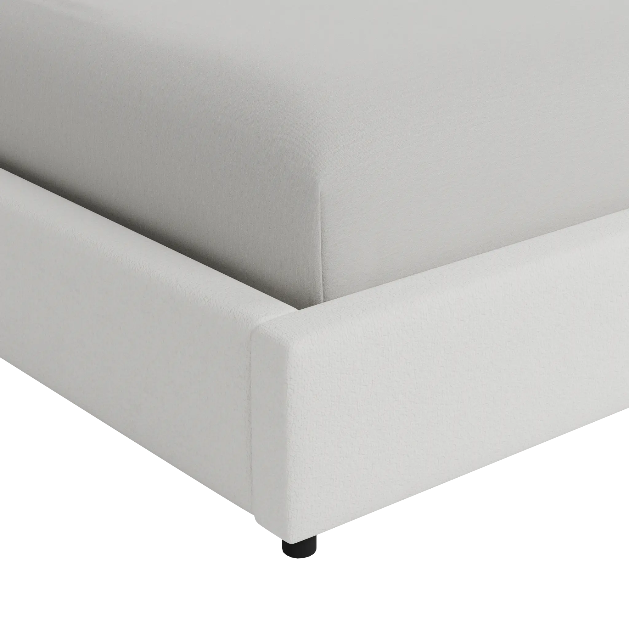 Grayton Sutton White 44" Upholstered Platform Bed Grayton Sutton White 44" Upholstered Platform Bed