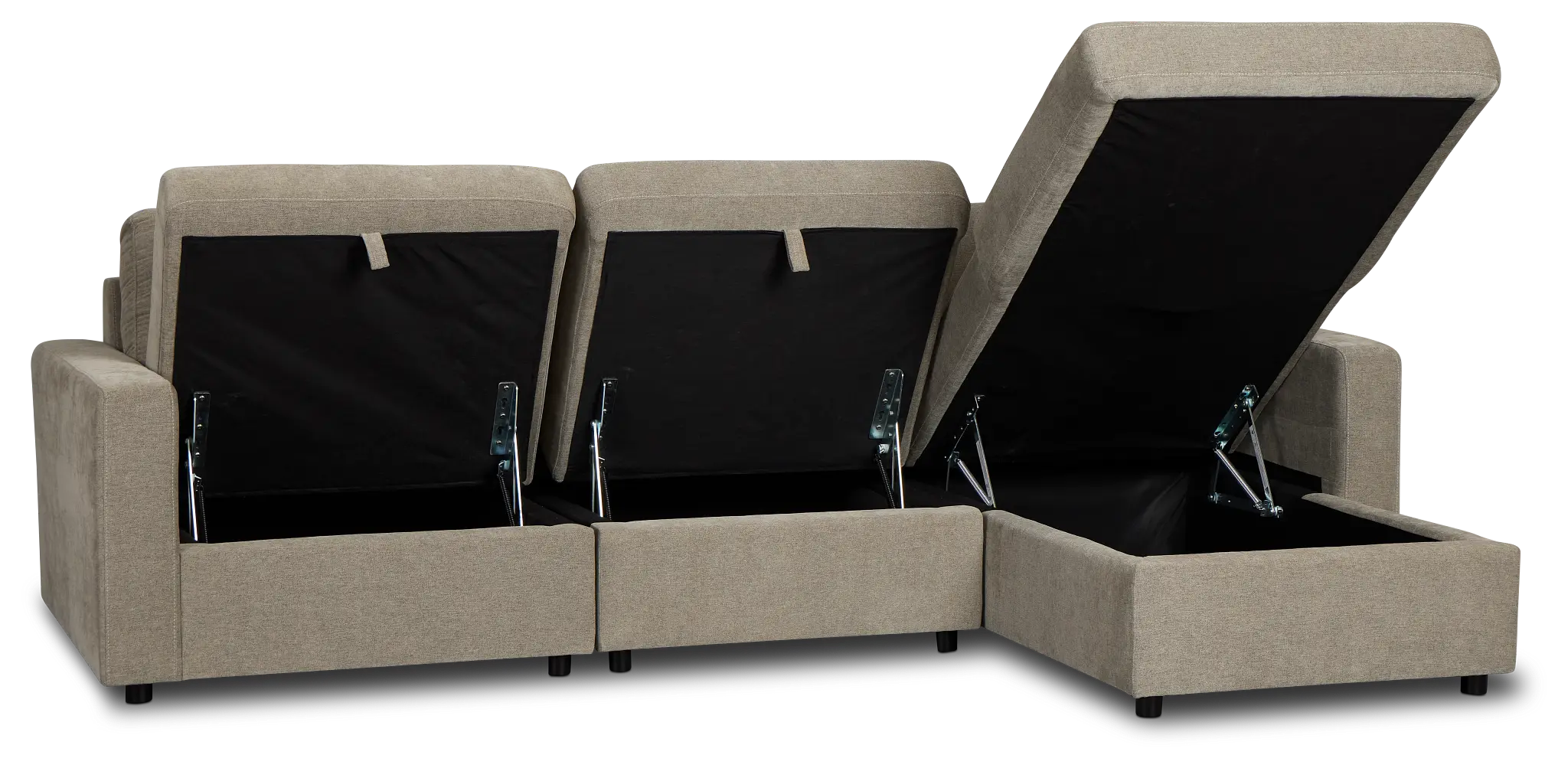 Addie Gray Fabric Right Chaise Storage Sectional Addie Gray Fabric Right Chaise Storage Sectional