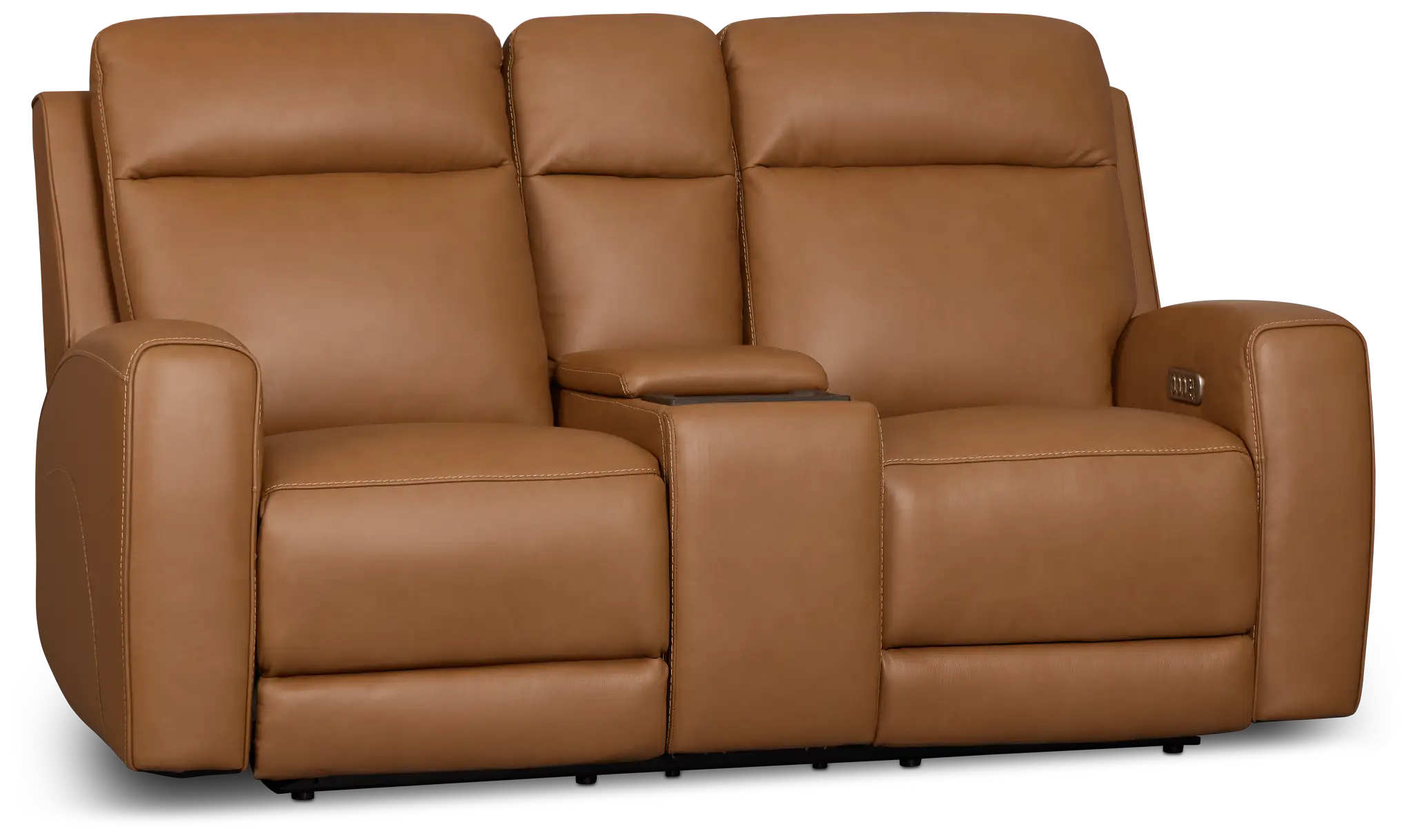 Flexsteel Belmont Medium Brown Lthr/vinyl Power Reclining Loveseat Flexsteel Belmont Medium Brown Lthr/vinyl Power Reclining Loveseat