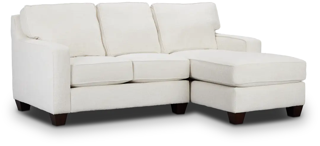 Andie White Fabric Right Chaise Sectional Andie White Fabric Right Chaise Sectional
