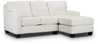 Andie White Fabric Right Chaise Sectional