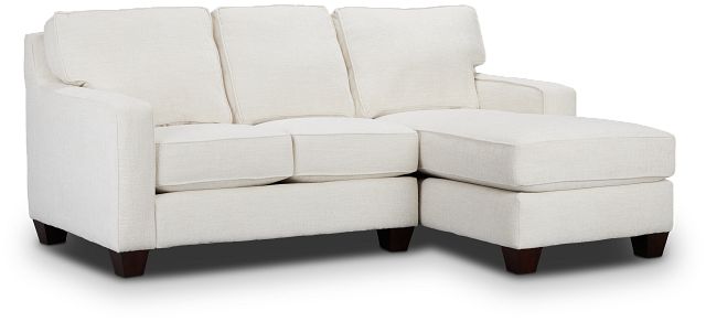 Andie White Fabric Right Chaise Sectional