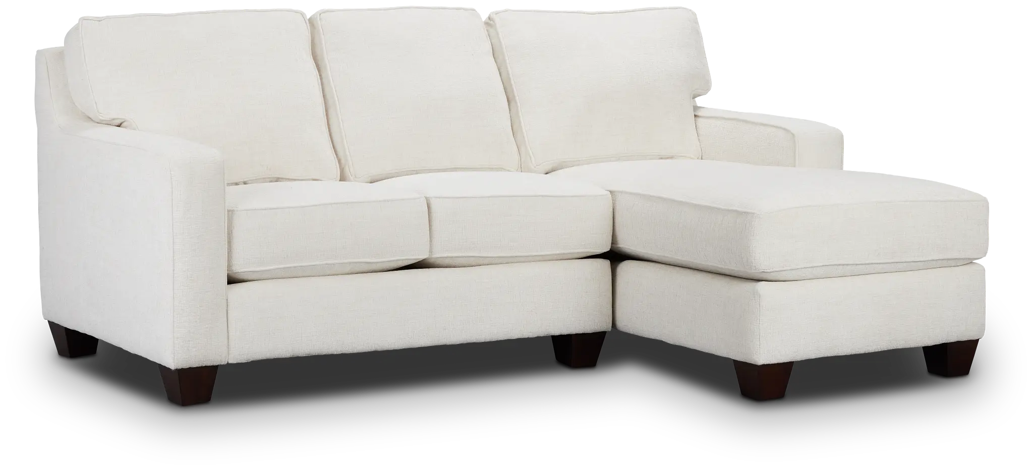 Andie White Fabric Right Chaise Sectional Andie White Fabric Right Chaise Sectional