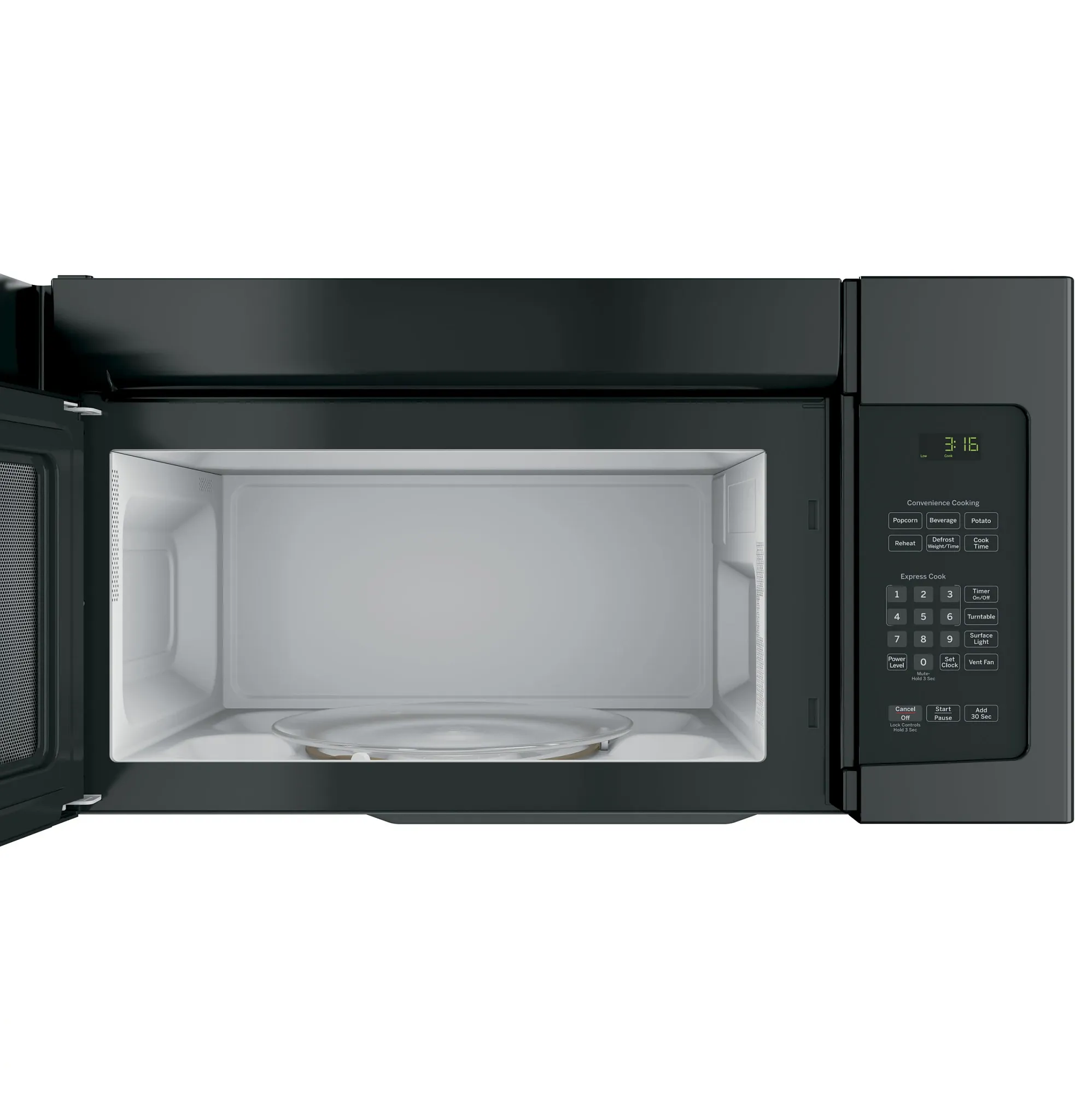 Ge 3163 Series Black Over-the-range Microwave