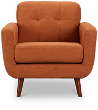 Raya Orange Fabric Chair