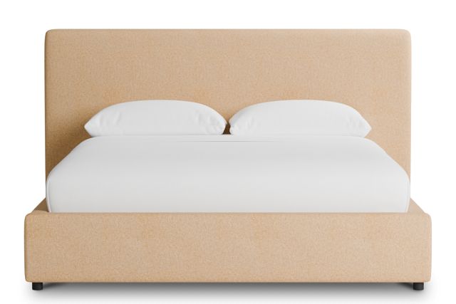 Grayton Merino Taupe 44" Upholstered Platform Bed