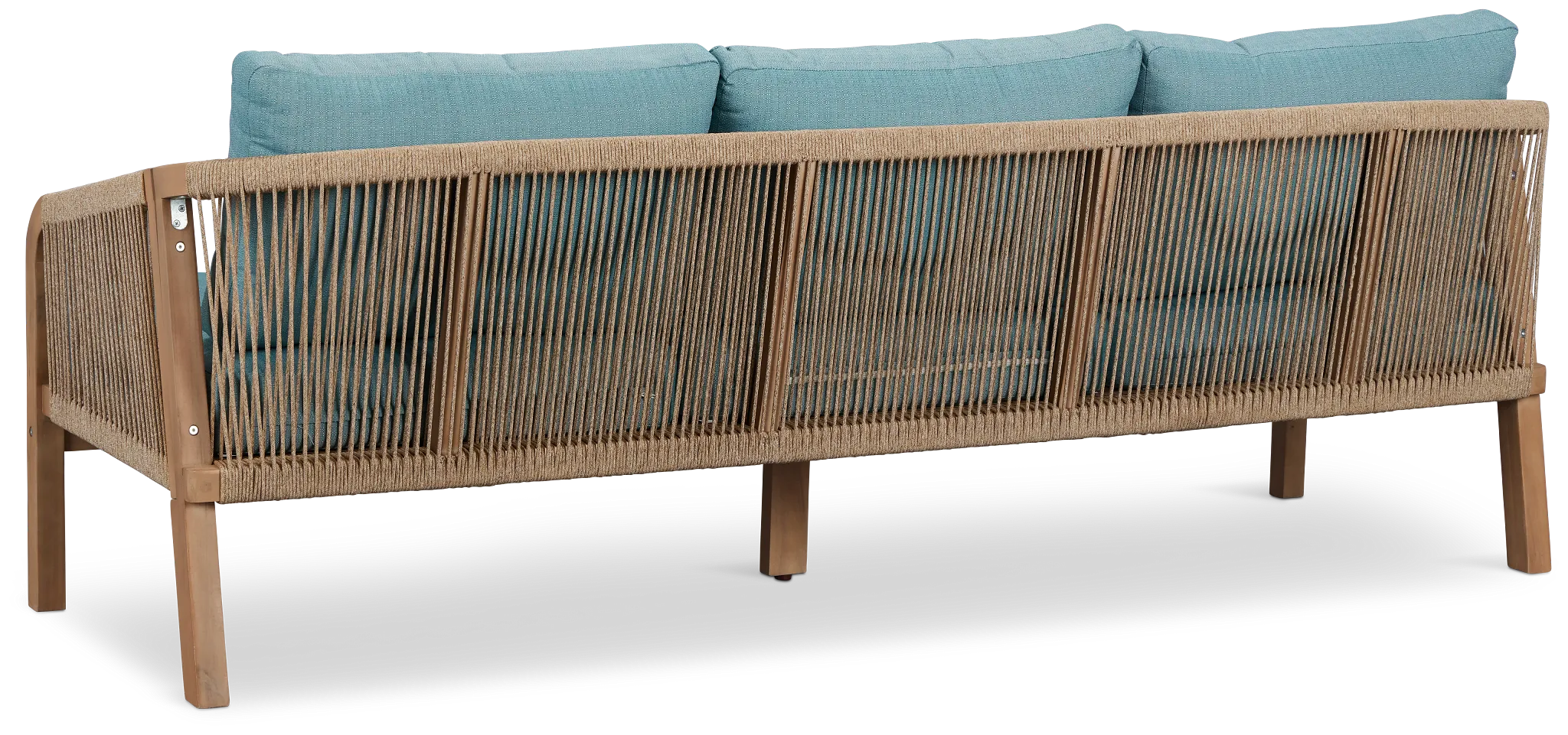 Laguna Light Tone Sofa With Teal Cushions