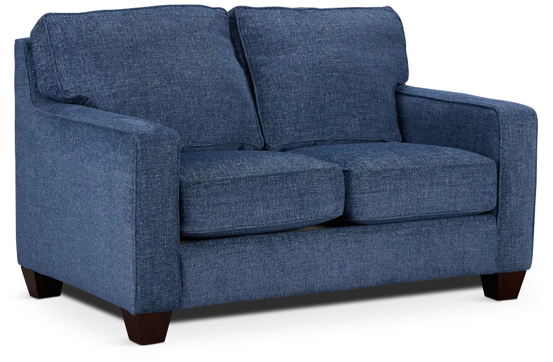 Andie Blue Fabric Loveseat