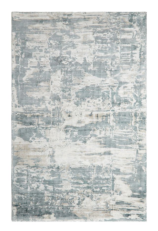 Aramac Light Teal Viscose 5x8 Area Rug