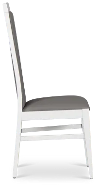 Modena White Upholstered Side Chair