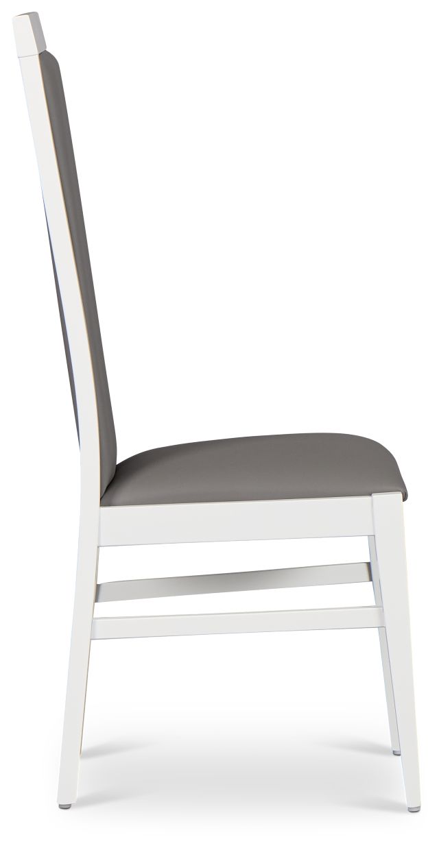 Modena White Upholstered Side Chair