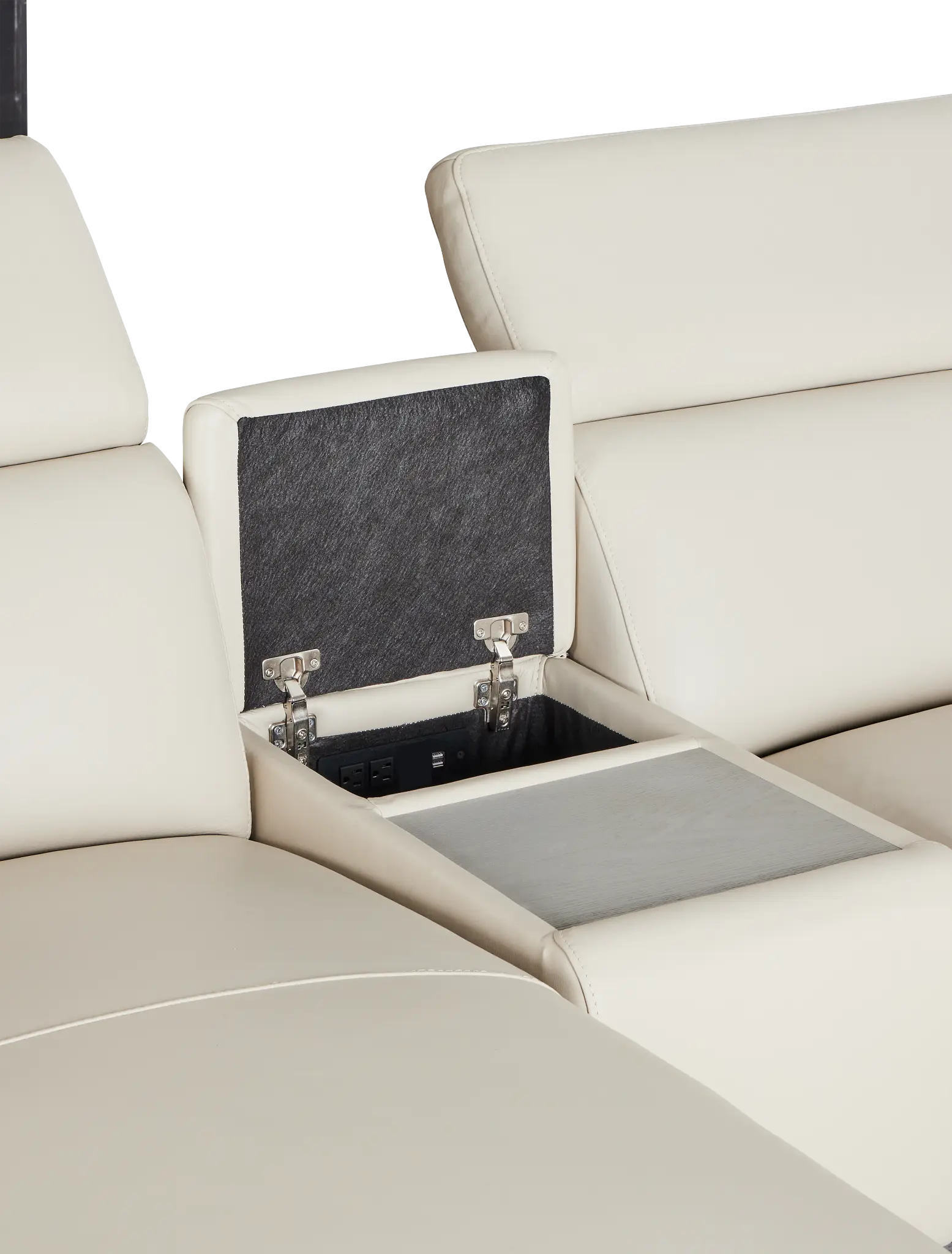 Atlas Taupe Lthr/vinyl Medium Dual Power Left Chaise Sectional Atlas Taupe Lthr/vinyl Medium Dual Power Left Chaise Sectional