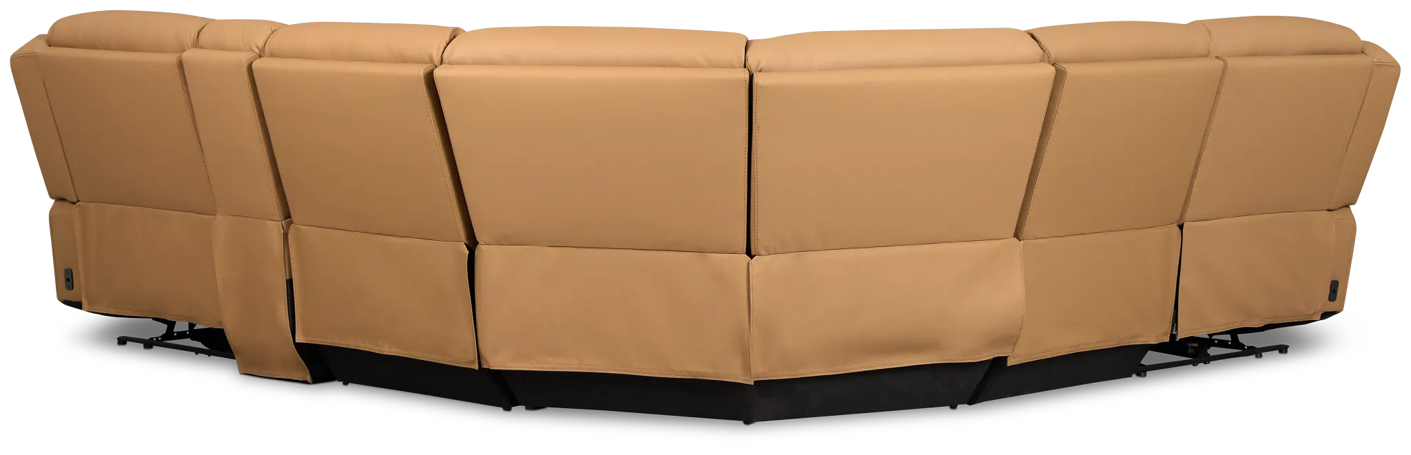Wilder Brown Leather Medium Dual Power 2-arm Reclining Sectional
