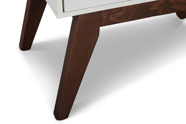 Ventura White Wood 2-drawer Nightstand