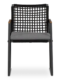 Sunrise Dark Gray Teak Arm Chair