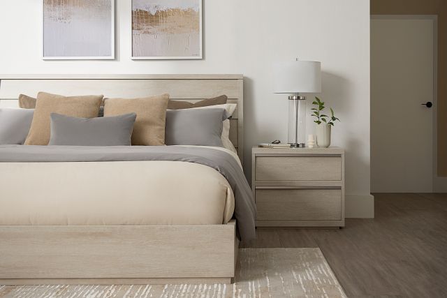Capraia Light Tone Panel Bed