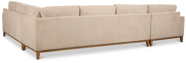 Maisie Light Brown Fabric Medium Left Chaise Sectional