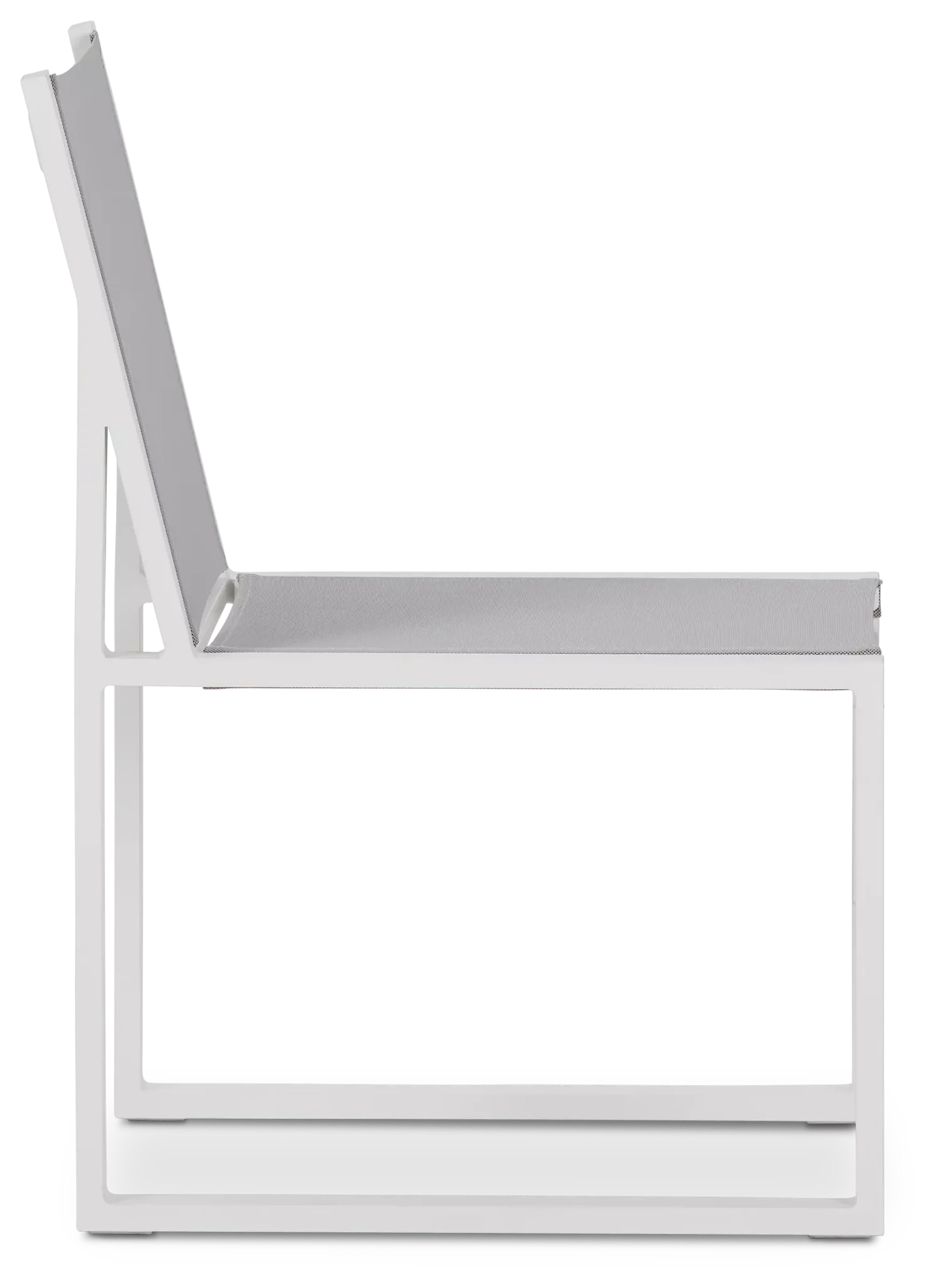 Linear2 White Aluminum Sling Chair