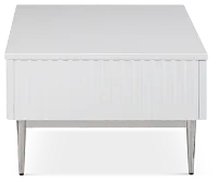 Surge White Rectangular Coffee Table