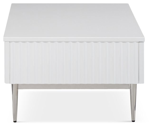 Surge White Rectangular Coffee Table