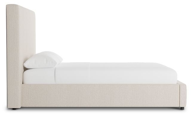 Grayton Revenue Beige 54" Upholstered Platform Bed
