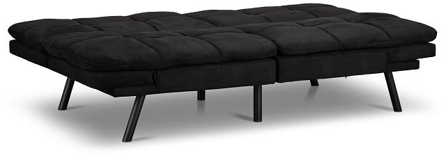 Bowie Black Micro Sofa Futon