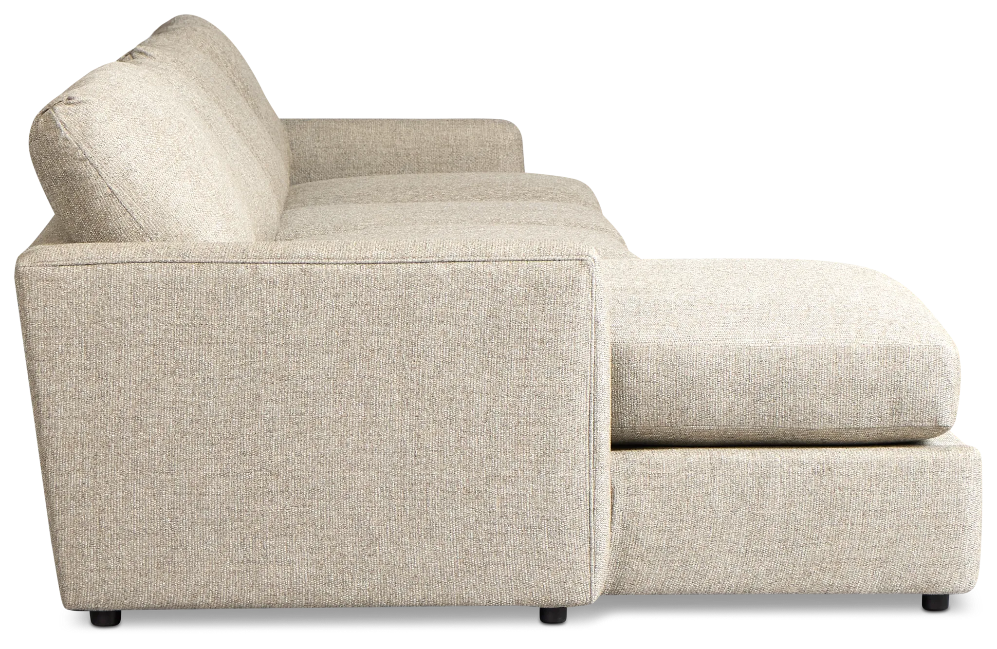 Maxwell Dark Gray Fabric Small Left Chaise Sectional