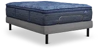 Serta Perfect Sleeper Cobalt Calm Plush Motion Perfect 4 Adjustable Base Set