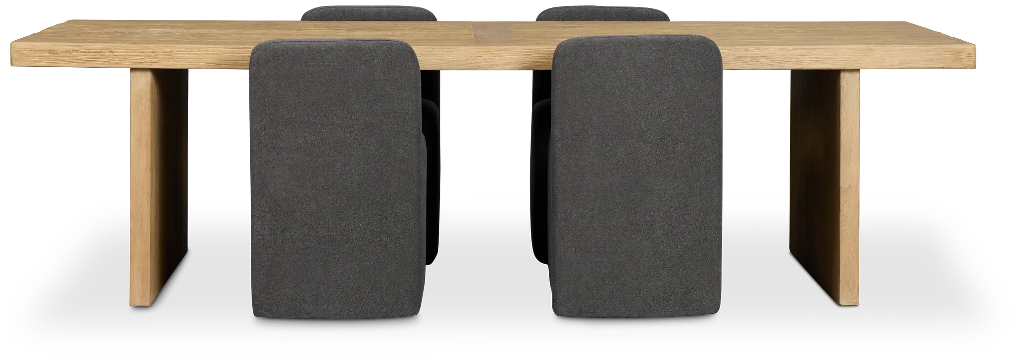 Salida Light Tone Rect Table & 4 Dark Gray Upholstered Chairs Salida Light Tone Rect Table & 4 Dark Gray Upholstered Chairs