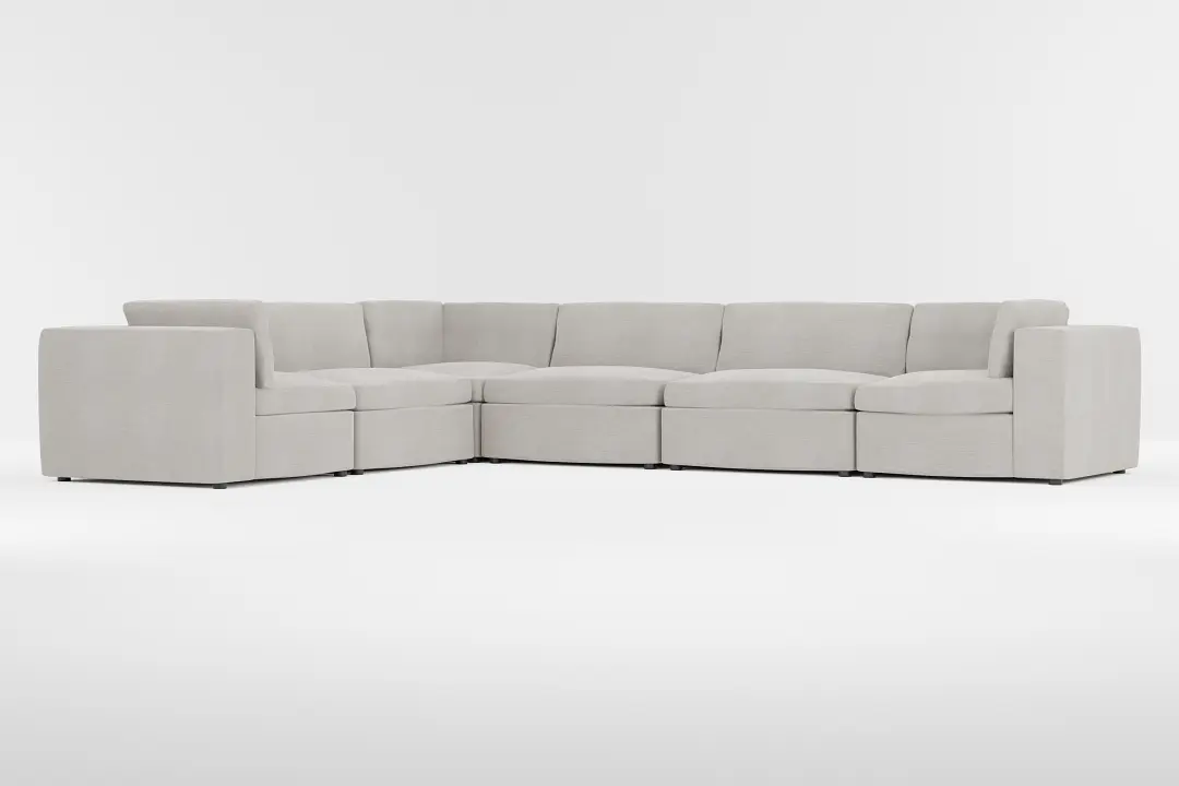 Destin Maguire Pewter Fabric 6-piece Modular Sectional Destin Maguire Pewter Fabric 6-piece Modular Sectional