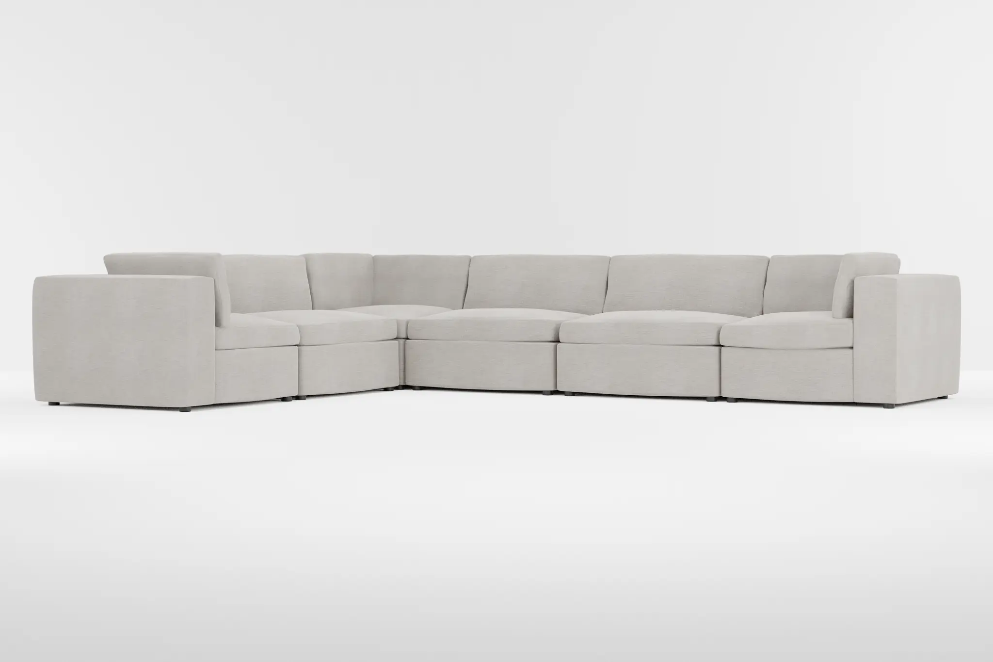 Destin Maguire Pewter Fabric 6-piece Modular Sectional Destin Maguire Pewter Fabric 6-piece Modular Sectional