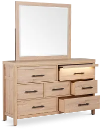 Layton Light Tone Dresser & Mirror