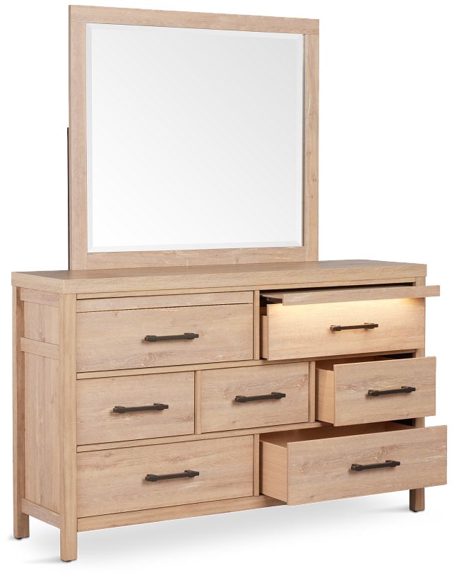 Layton Light Tone Dresser & Mirror