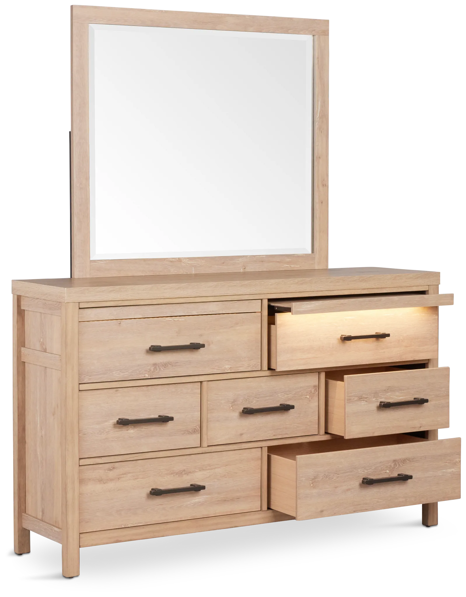 Layton Light Tone Dresser & Mirror
