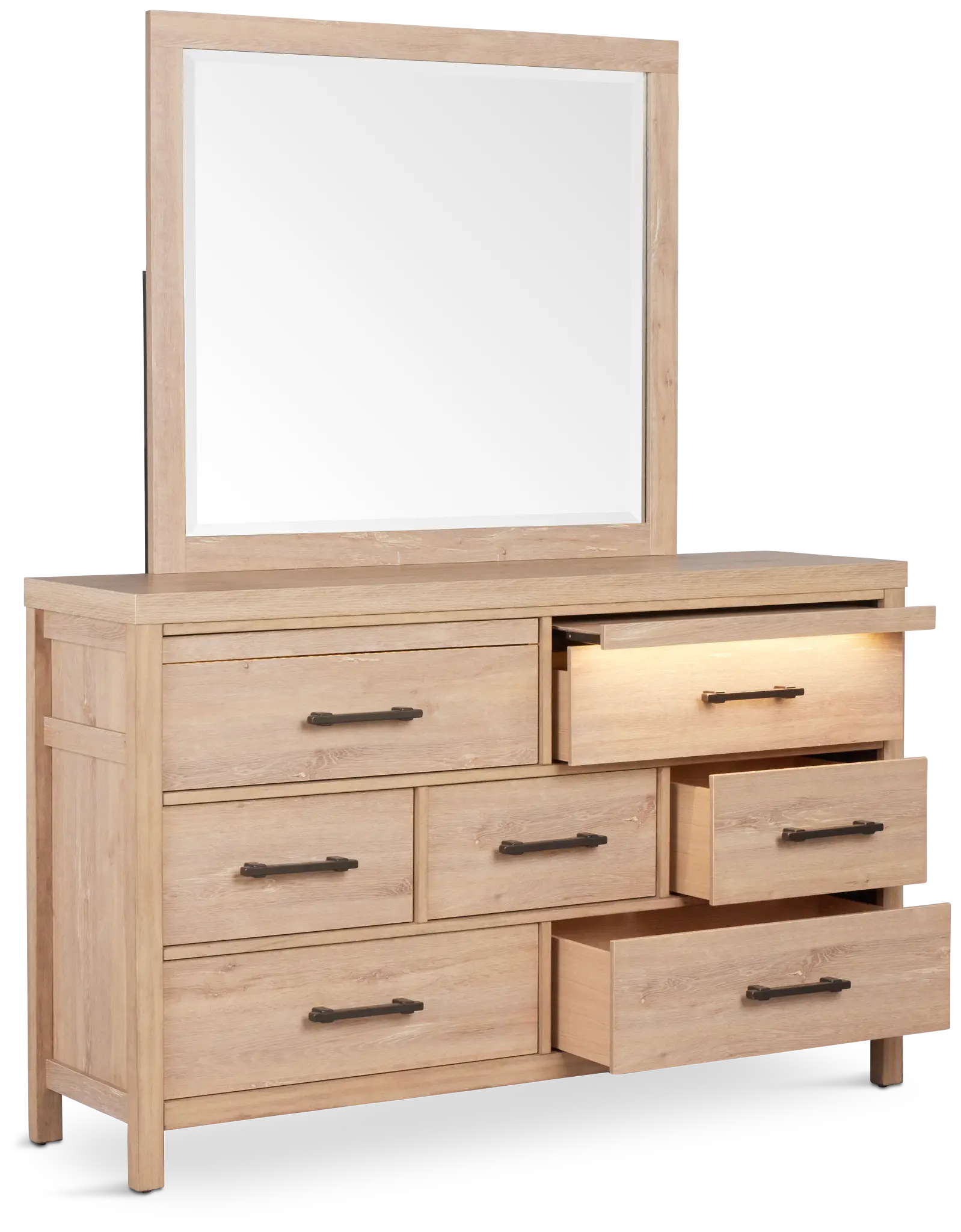 Layton Light Tone Dresser & Mirror Layton Light Tone Dresser & Mirror