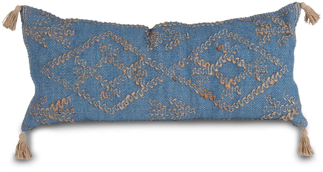 Tavi Blue Lumbar Accent Pillow