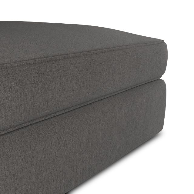 Siesta Peyton Gray Fabric Ottoman