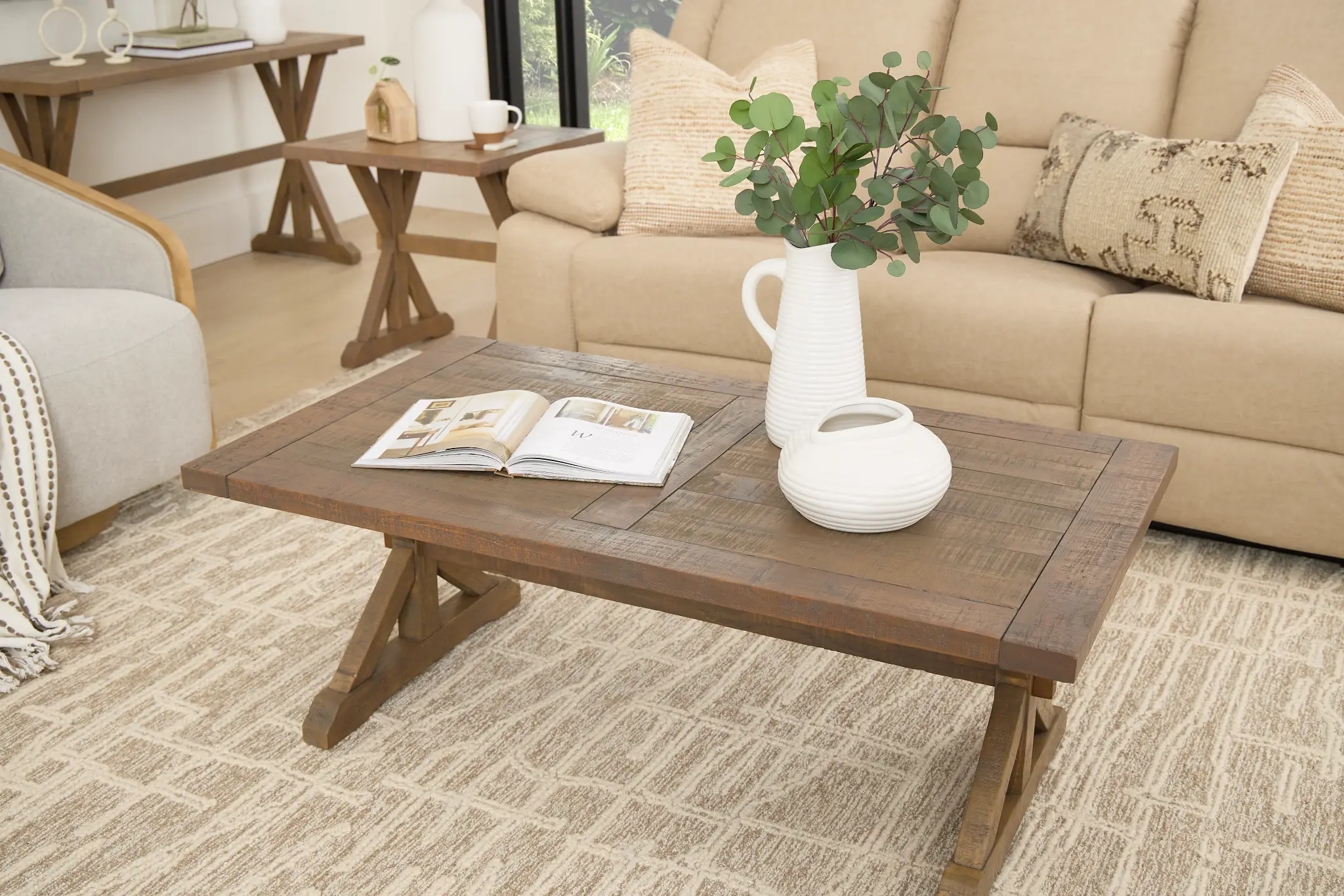Joplin Light Tone Rectangular Coffee Table Joplin Light Tone Rectangular Coffee Table