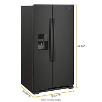 Whirlpool 321 Series Black Side By Side Refrigerator