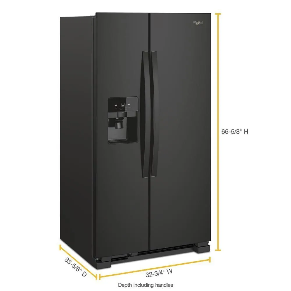 Whirlpool 321 Series Black Side By Side Refrigerator
