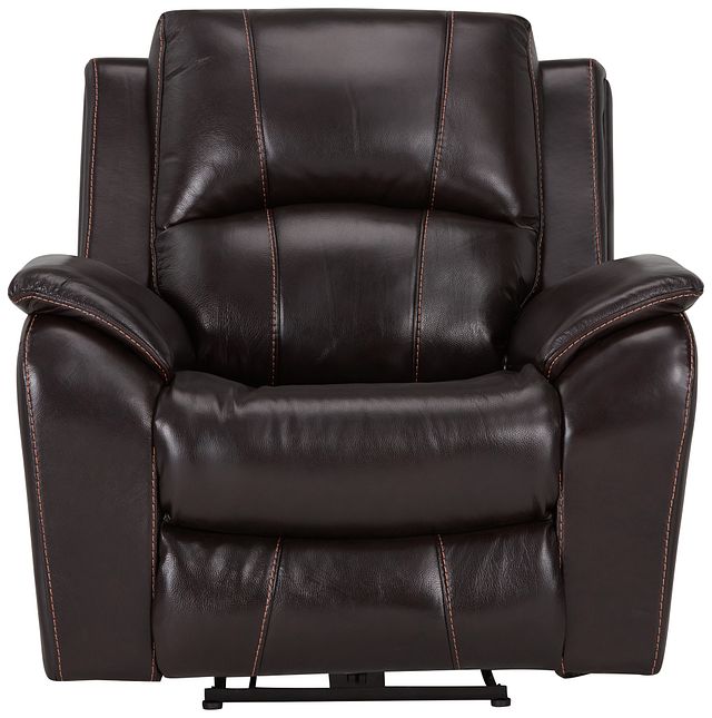Memphis Dark Brown Lthr/vinyl Power Recliner (1)