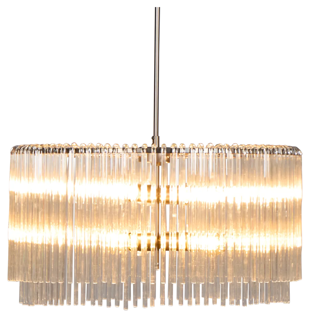 Anna Silver Glass Chandelier