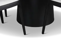 Nomad Black 47" Round Table & 4 Light Beige Chairs W/ Black Legs