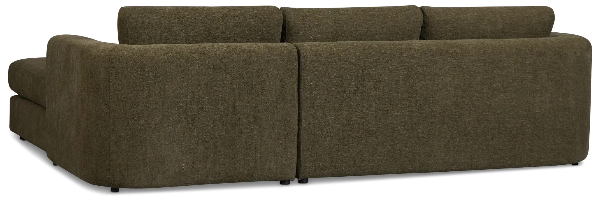 Alma Dark Green Fabric Right Chaise Sectional Alma Dark Green Fabric Right Chaise Sectional