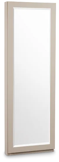 Brasilia Light Beige Storage Floor Mirror