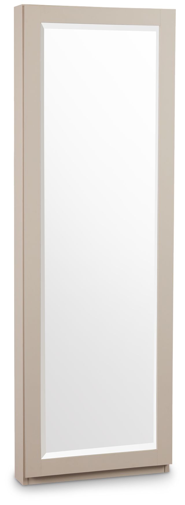 Brasilia Light Beige Storage Floor Mirror