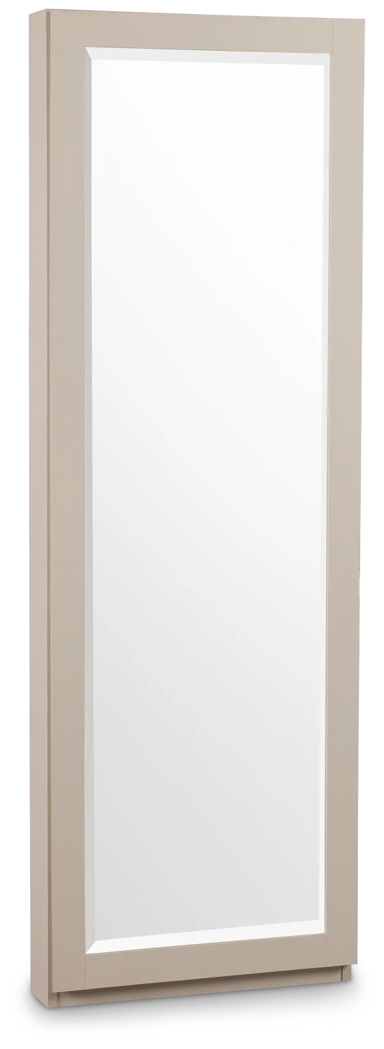 Brasilia Light Beige Storage Floor Mirror