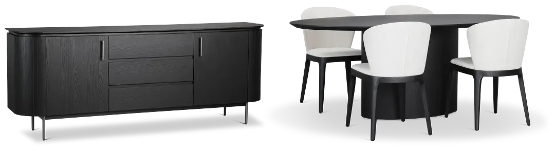 Nomad Black 78" Dining Room Nomad Black 78" Dining Room