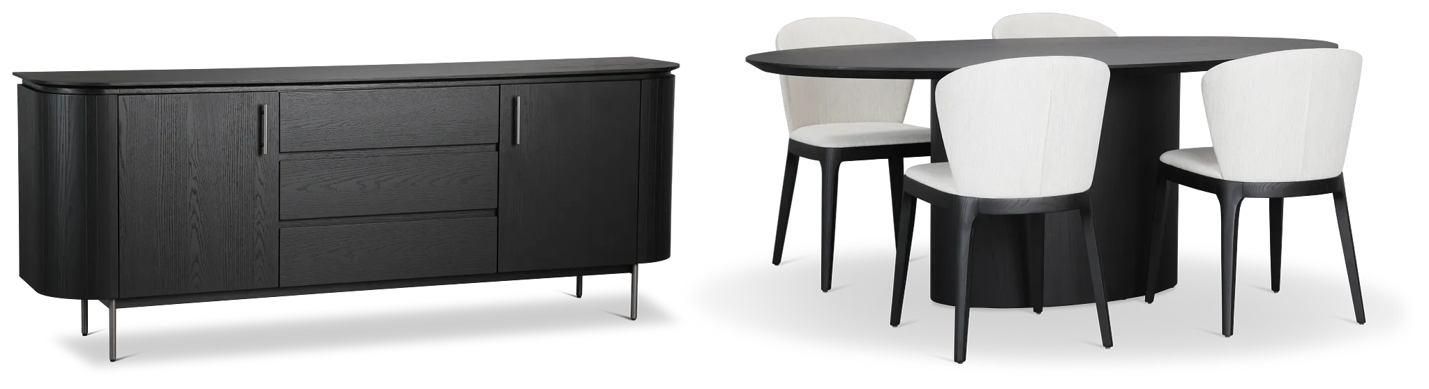 Nomad Black 78" Dining Room